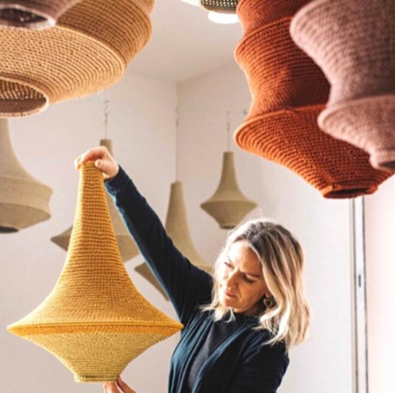 Très belle lampe en crochet de la marque Hamimi Design fabriqué au Maroc